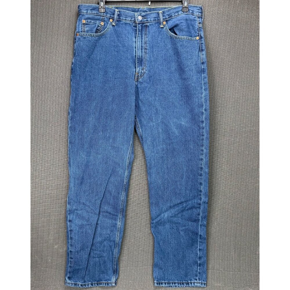 Levis 550 Mens Size W38 L34 Blue Relaxed Fit Straight Leg Denim Jeans